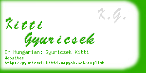 kitti gyuricsek business card